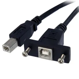 1M Usb B Panel Mount Cable F/M