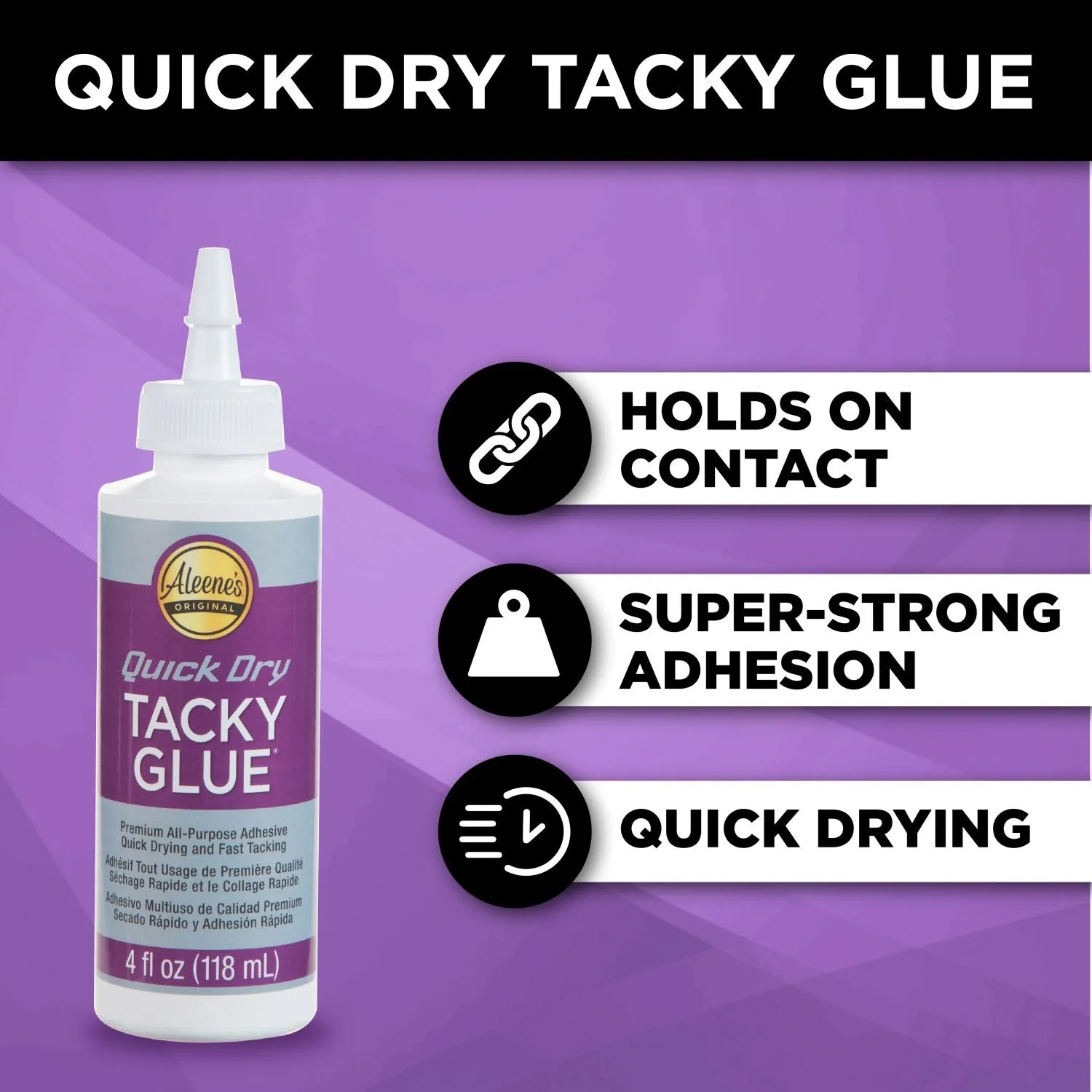 Aleenes Quick Dry Tacky Glue 4 fl. oz. 3 Pack