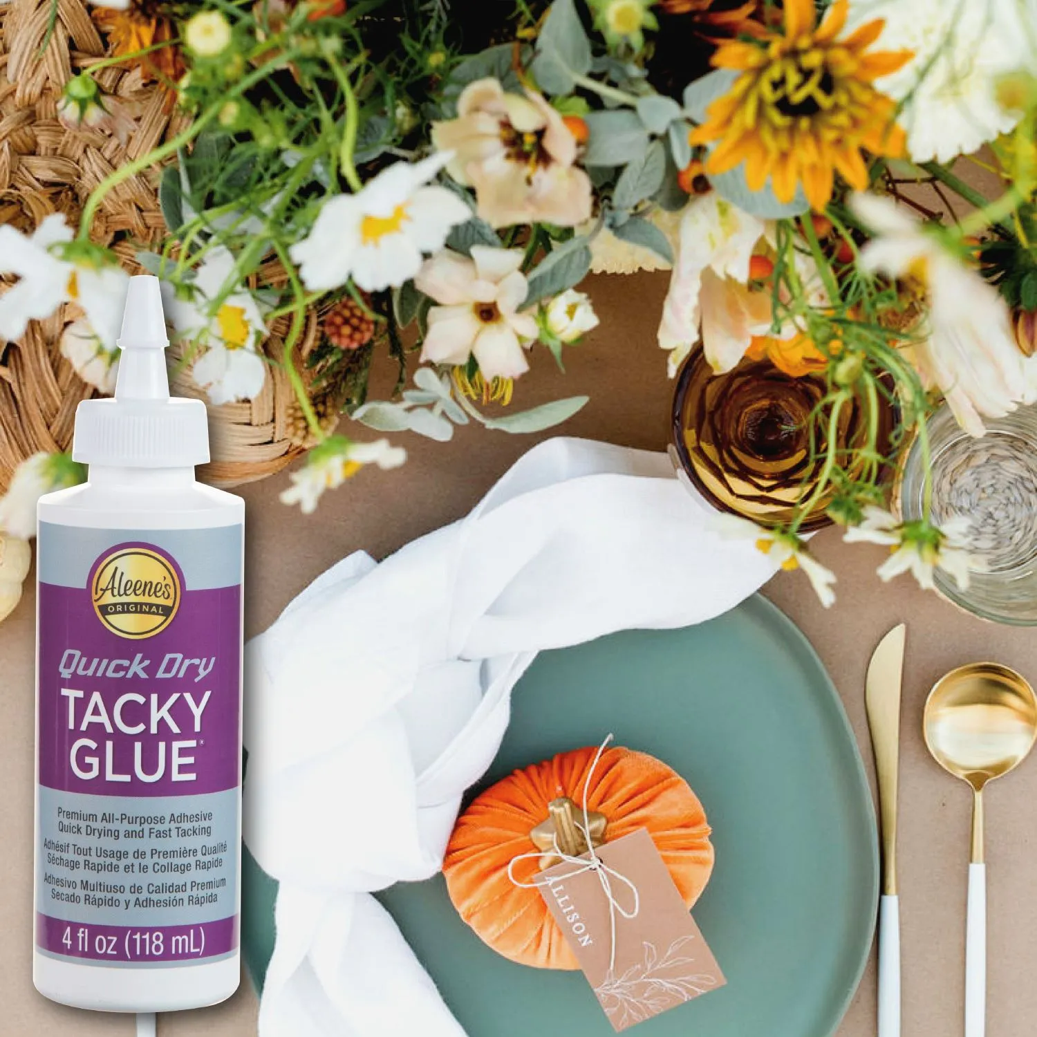 Aleenes Quick Dry Tacky Glue 4 fl. oz. 3 Pack