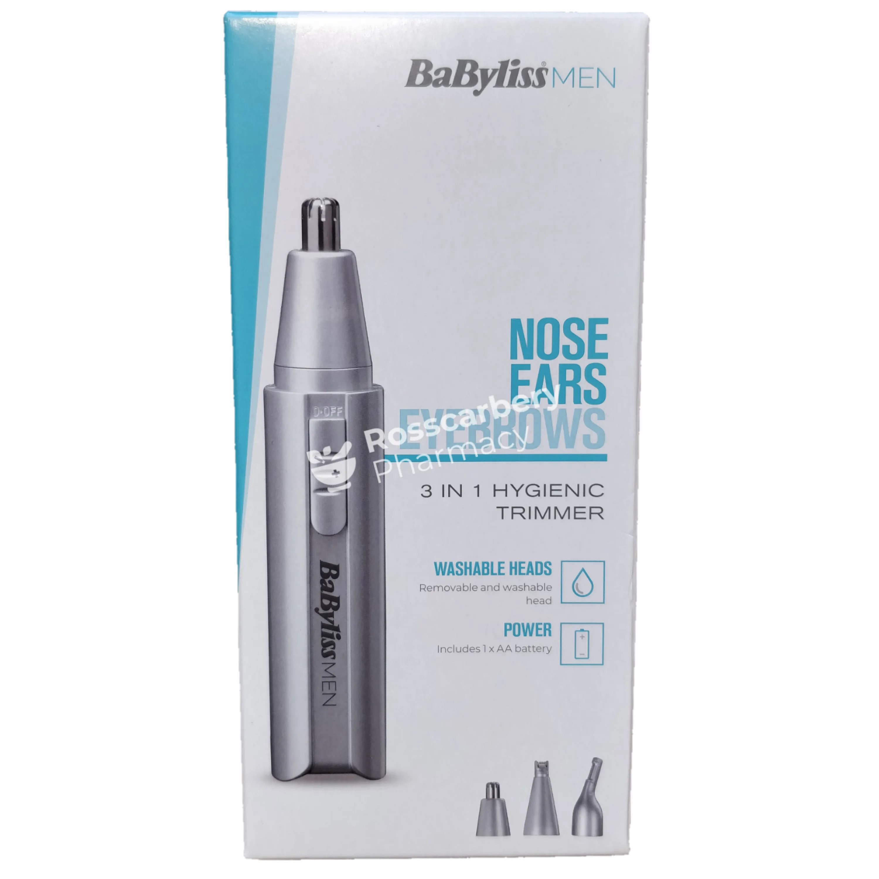 Babyliss 3in1 Nose Ears Eyebrows Hygienic Trimmer