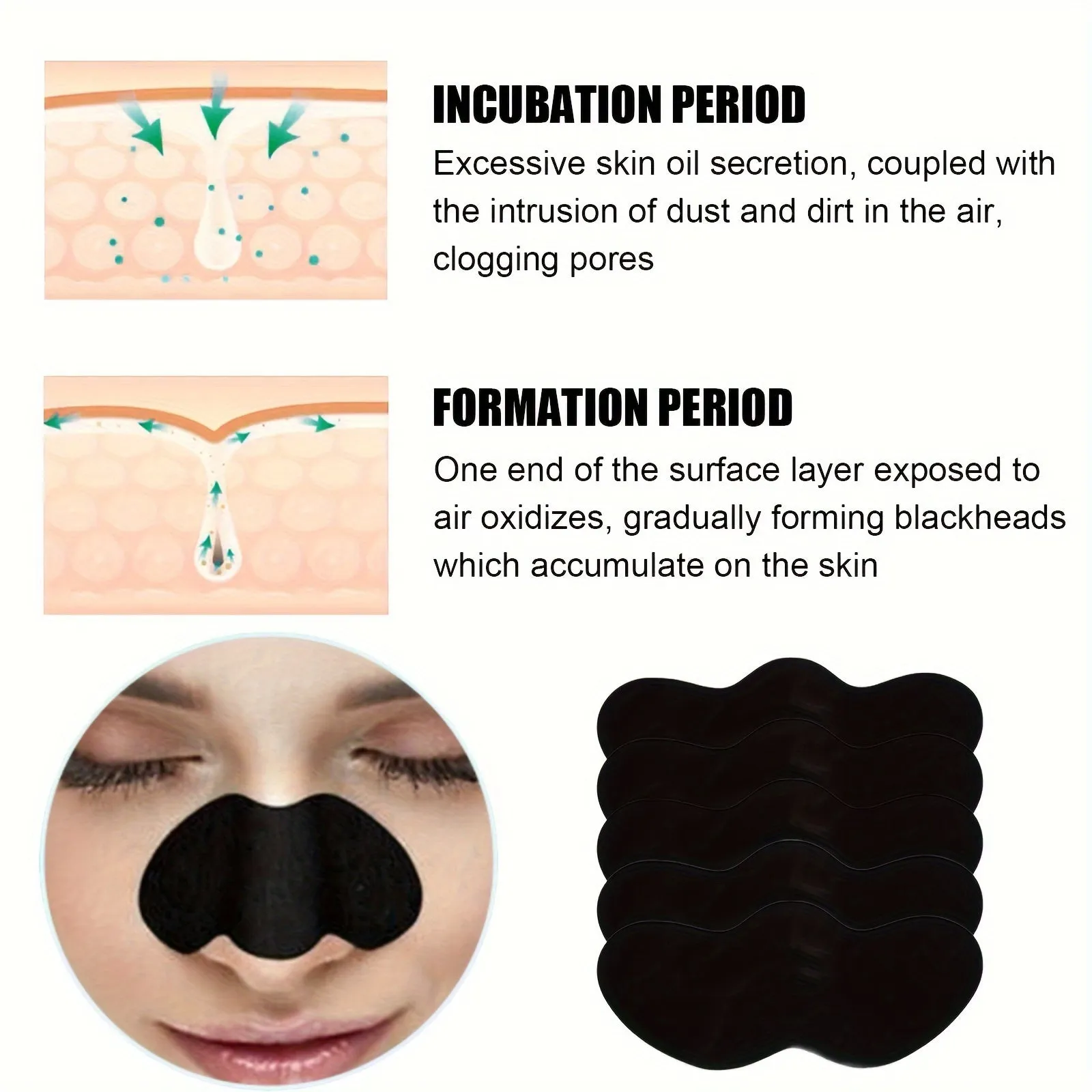 Bamboo Charcoal Nose Patches for Acne Deep Cleansing 10pcs