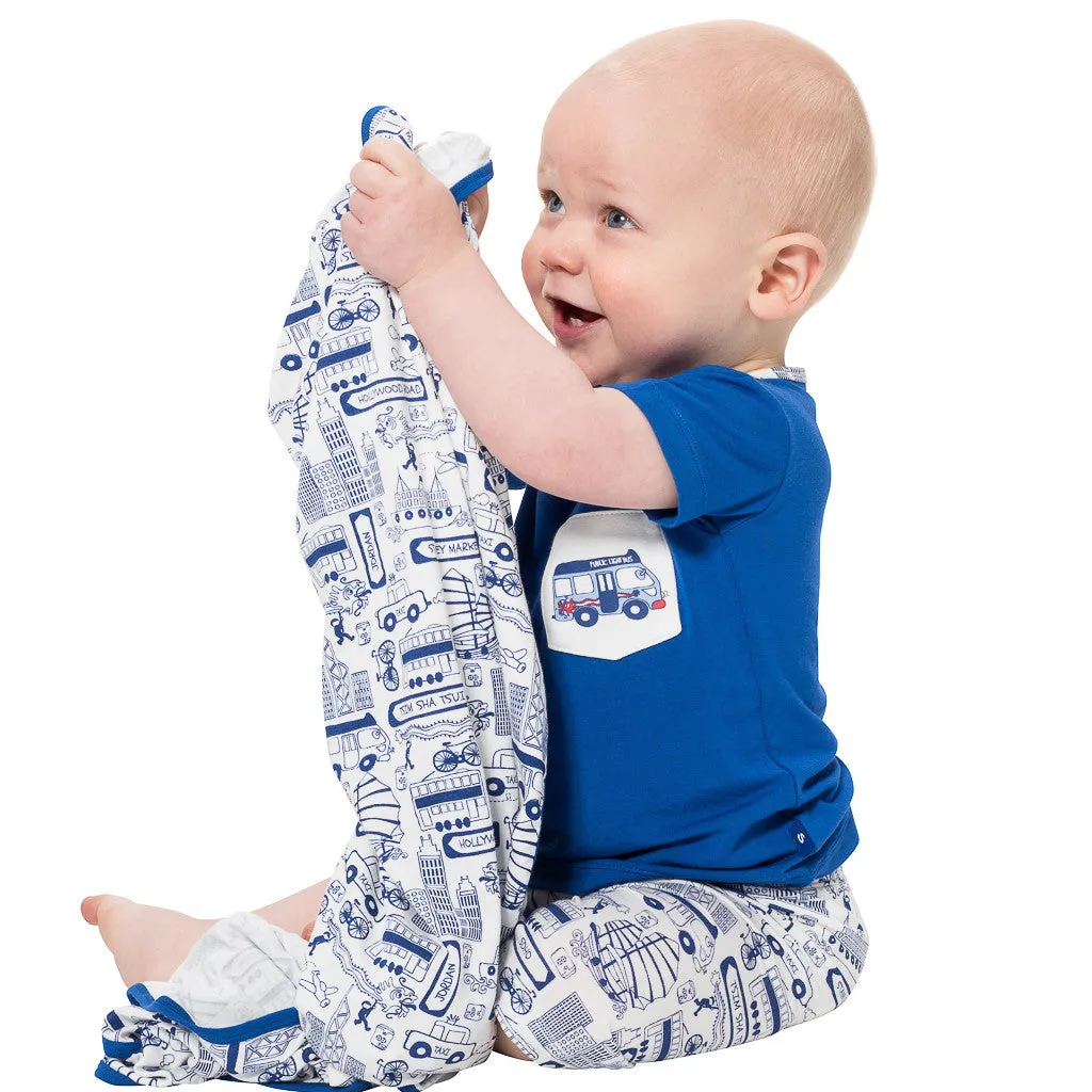Bamboo short John Pyjamas - Busy Hong Kong