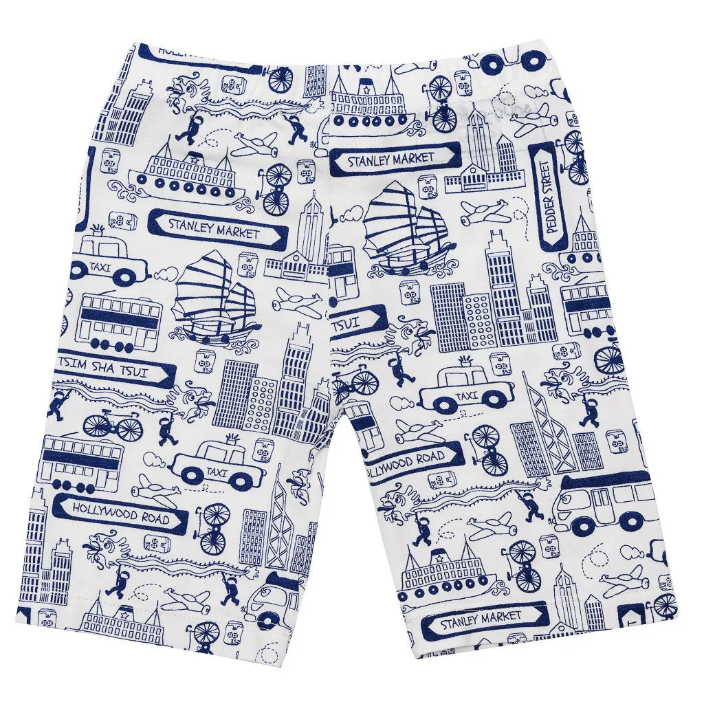 Bamboo short John Pyjamas - Busy Hong Kong