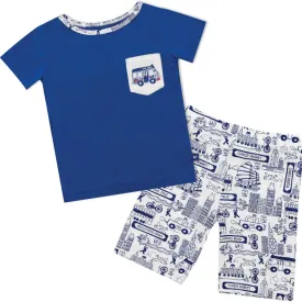 Bamboo short John Pyjamas - Busy Hong Kong