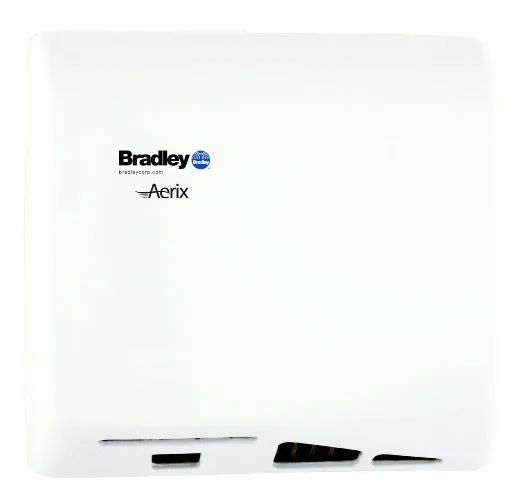 Bradley Aerix Model 2902-28 Cast Iron White Epoxy Universal Voltage ADA