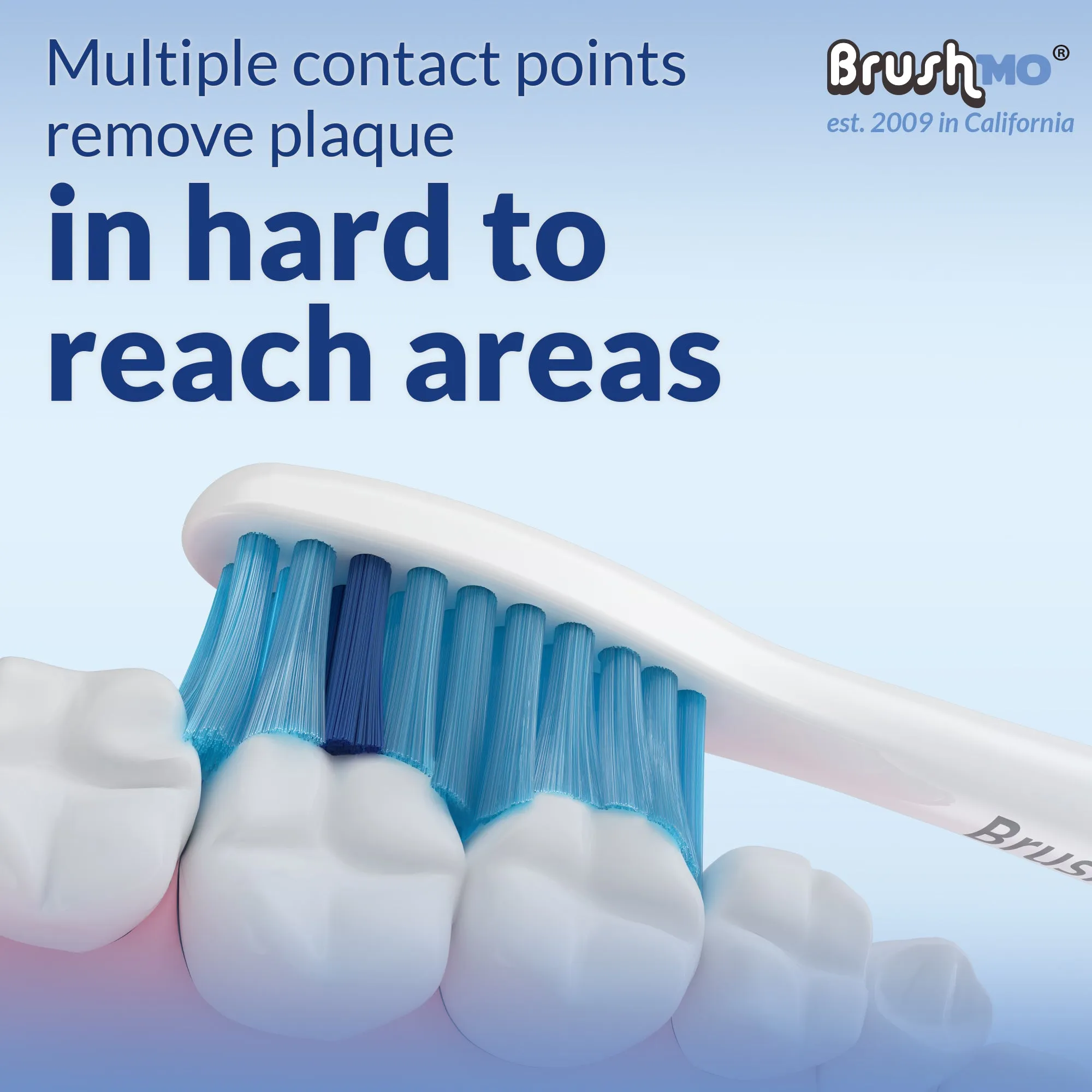 Brushmo Replacement Toothbrush Heads Compatible with Phillips Sonicare Electric Toothbrush HX6053, 8 Pack Sensitive