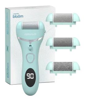 Caresmith Bloom Rechargeable Callus Remover for Feet | Foot scrubber for dead skin | 3 Roller Heads for Dead Skin Removal | Pedicure Machine