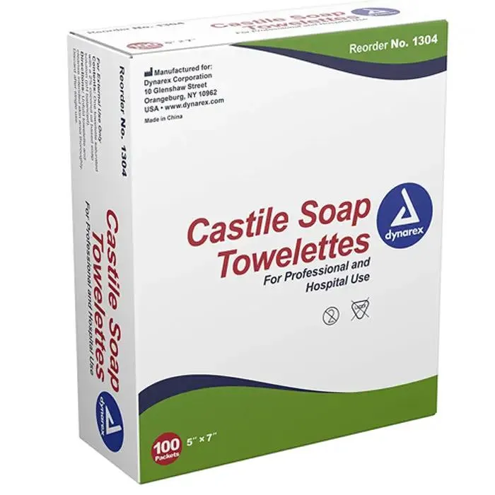 Castile Soap Towelettes 100/Box