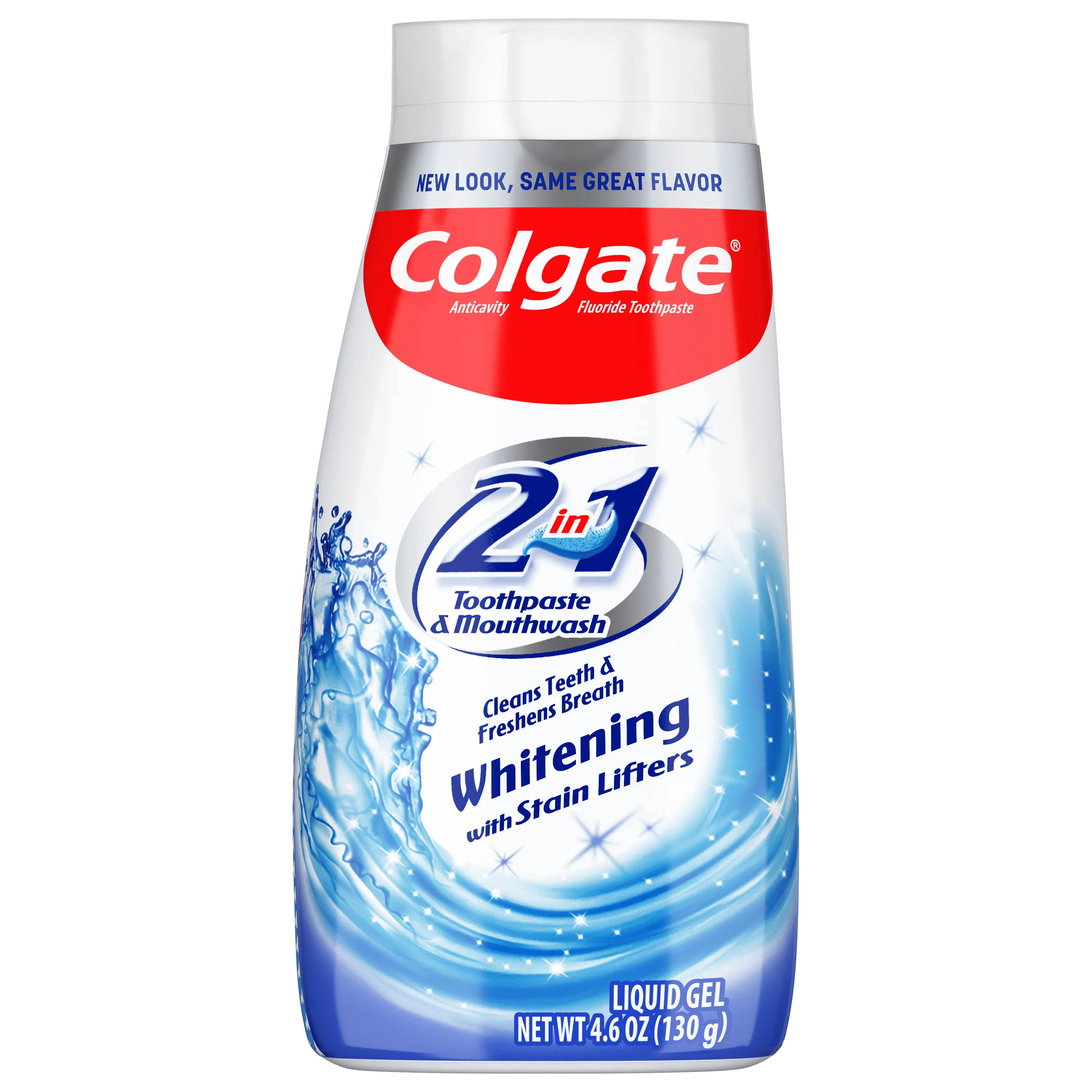 Colgate 2 in 1 Toothpaste and Whitening Mouthwash, Mint, 4.6 oz Squeeze Bottle