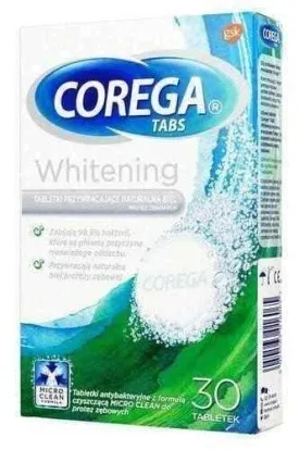 Corega Tabs Whitening x 30 soluble tablets