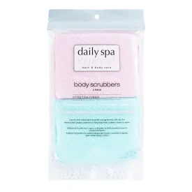 Daily Spa Renewal Bath & Body Care Large Exfoliating Body Scrubbers 2 packs