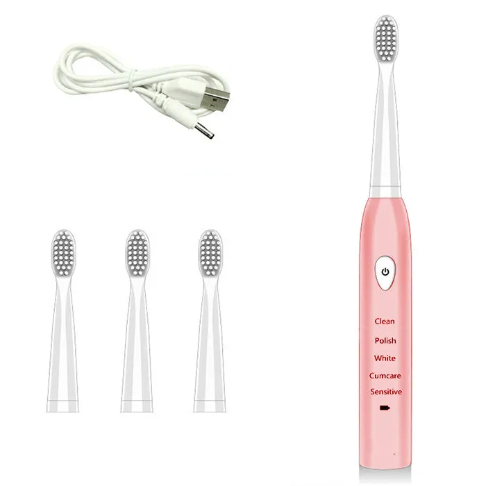 Electric Toothbrush Rechargeable Waterproof Sonic Toothbrush 5 Modes