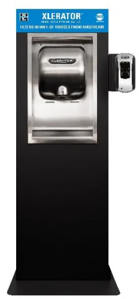 Excel Dryer XLERATOR® XL-SB-M MOBILE HYGIENE STATION - Brushed Stainless XLERATOR® XL-SB (120V) with HEPA Filter