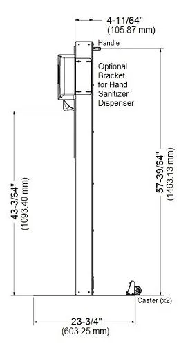 Excel Dryer XLERATOR® XL-SB-M MOBILE HYGIENE STATION - Brushed Stainless XLERATOR® XL-SB (120V) with HEPA Filter
