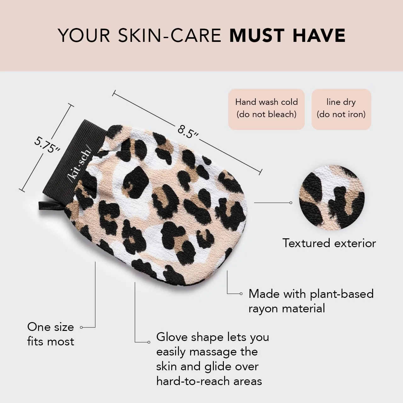Exfoliating Glove - Leopard