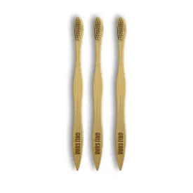 Goli Soda Natural Bamboo Toothbrush With Soft Plant Based Bristles (Pack Of 3)