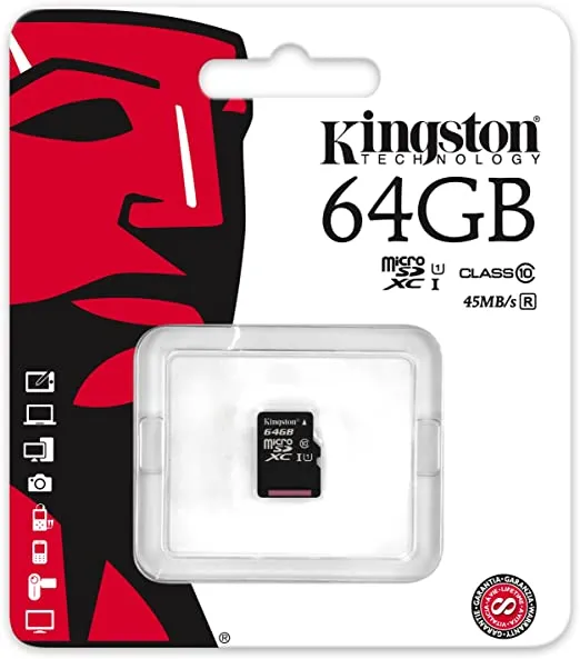 Kingston Canvas Select Plus - Flash Memory Card - 64 Gb - A1 / Video Class V10 / Uhs Class 1 / Class10 - Microsdxc Uhs-I
