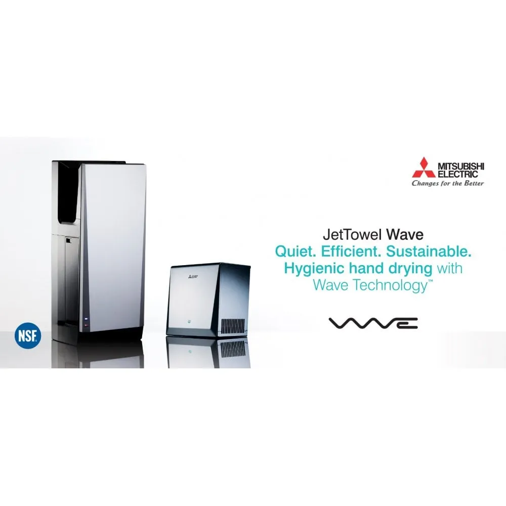 Mitsubishi Jet Towel Wave u02 Smart Hand Dryer - White