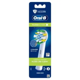 New - Oral-B FlossAction Electric Toothbrush Replacement Brush Heads - 3ct