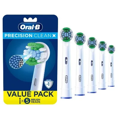 New - Oral-B Precision Clean X-Filament Replacement Brush Heads - 5ct