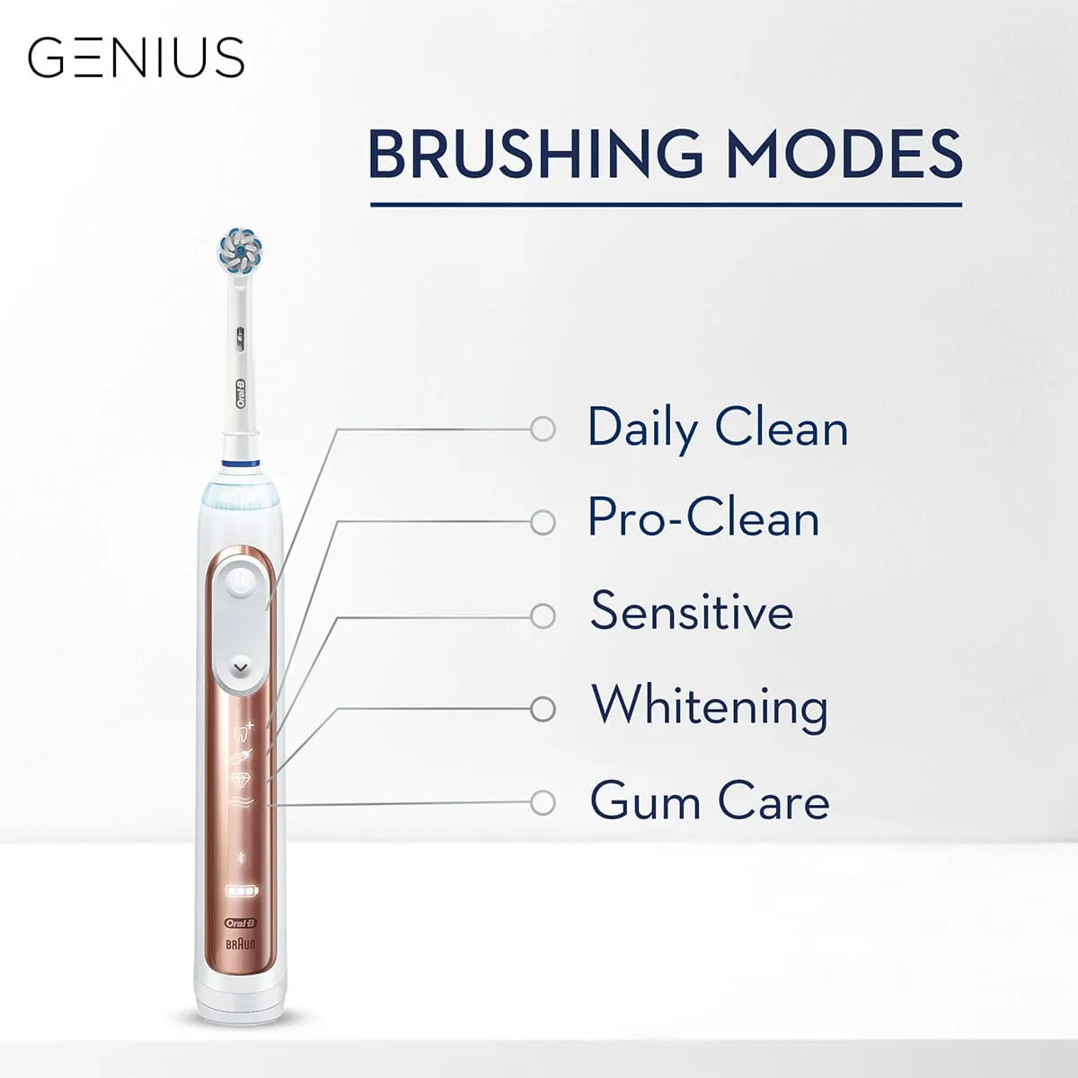 Oral-B Genius 8000 Sensitive Rose Gold Electric Toothbrush