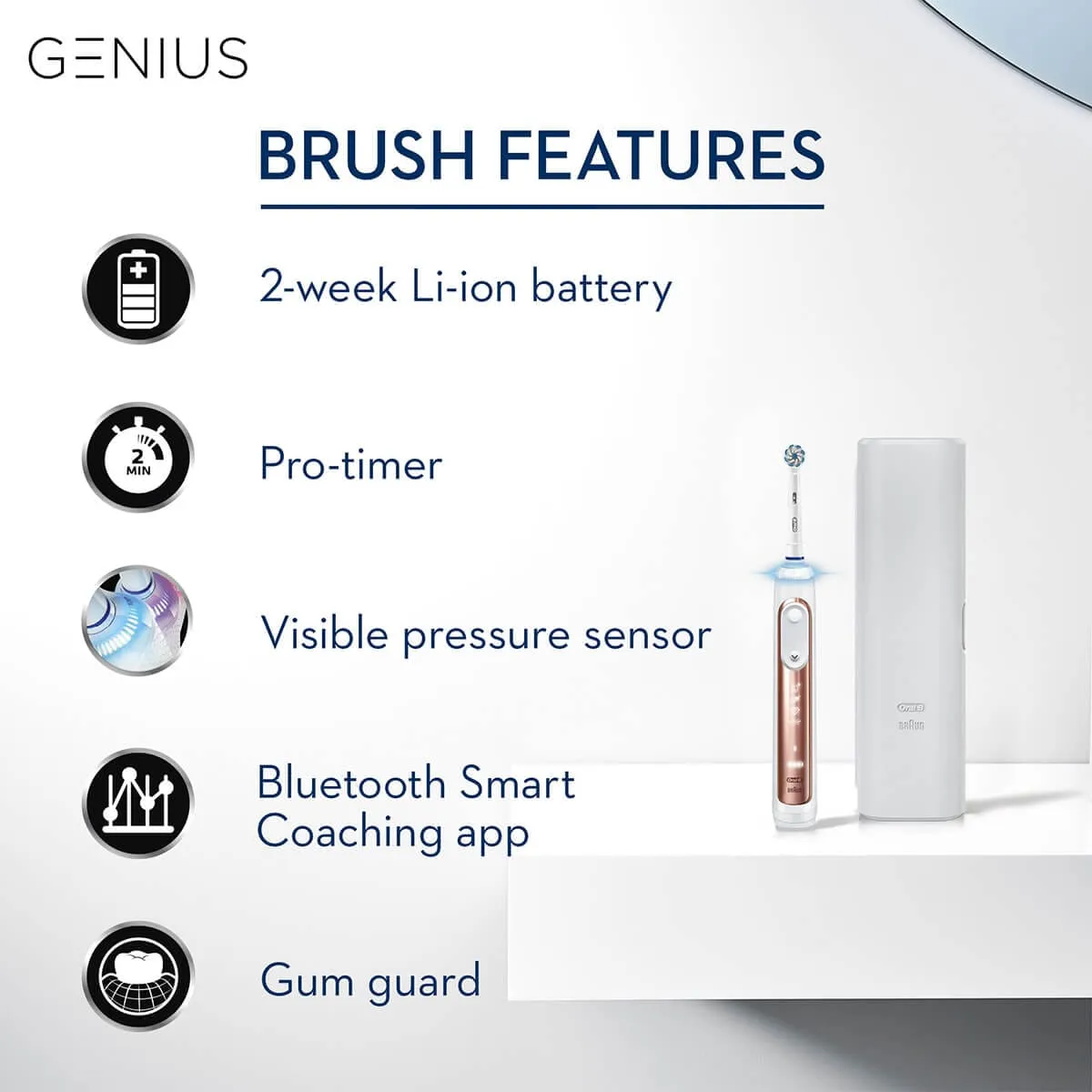Oral-B Genius 8000 Sensitive Rose Gold Electric Toothbrush