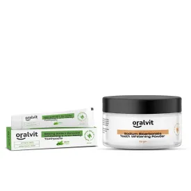 Oralvit Teeth Whitening Combo| Baking Soda Toothpaste & Sodium Bicarbonate Teeth Whitening Powder (100 g, 50g)