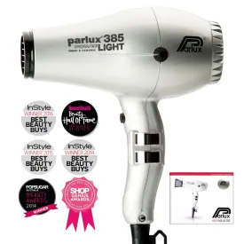 Parlux 385 Powerlight Ceramic & Ionic Dryer 2150W - Silver