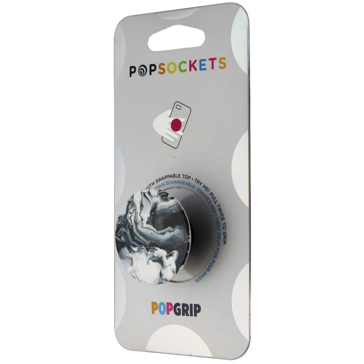 PopSockets PopGrip Expanding Stand and Grip with Swappable Top - Ghost Marble