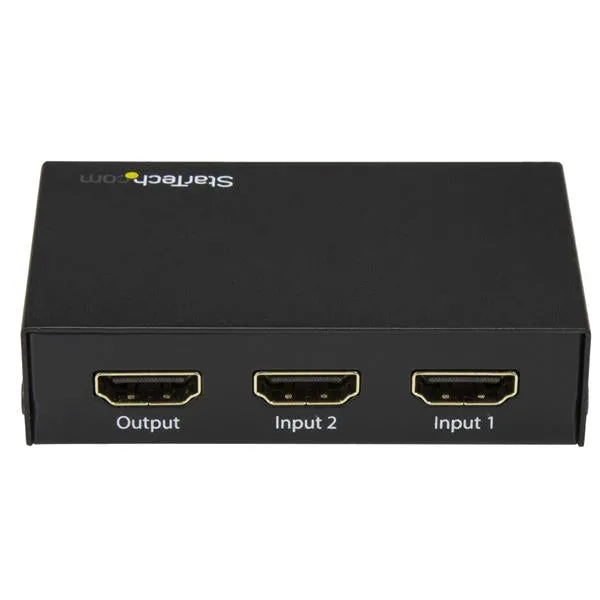 Startech.Com 2 Port Hdmi Switch - 4K 60Hz - Supports Hdcp - Ir - Hdmi Selector - Hdmi Multiport Video Switcher - Hdmi Sw