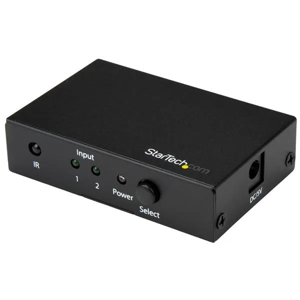 Startech.Com 2 Port Hdmi Switch - 4K 60Hz - Supports Hdcp - Ir - Hdmi Selector - Hdmi Multiport Video Switcher - Hdmi Sw