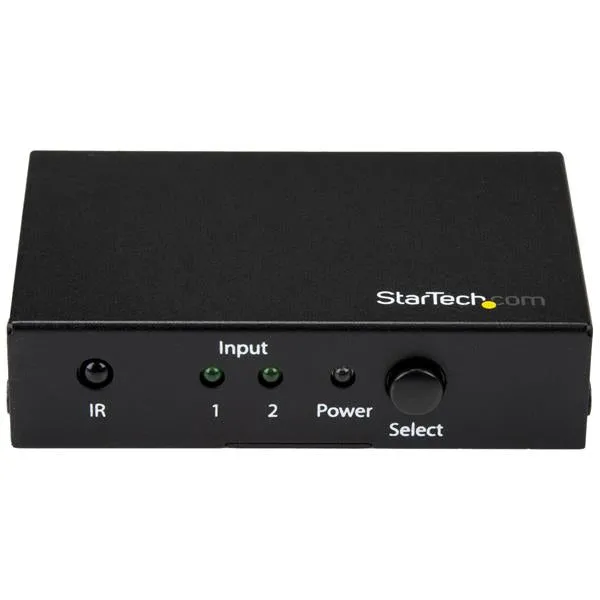 Startech.Com 2 Port Hdmi Switch - 4K 60Hz - Supports Hdcp - Ir - Hdmi Selector - Hdmi Multiport Video Switcher - Hdmi Sw