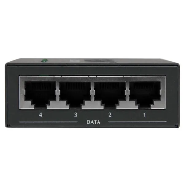 Startech.Com 4 Port Gigabit Midspan - Poe  Injector - 802.3At And 802.3Af - Wall-Mountable Power Over Ethernet Midspan (