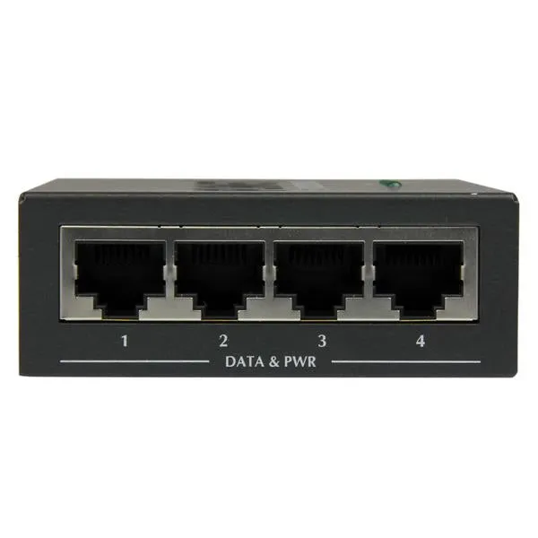 Startech.Com 4 Port Gigabit Midspan - Poe  Injector - 802.3At And 802.3Af - Wall-Mountable Power Over Ethernet Midspan (