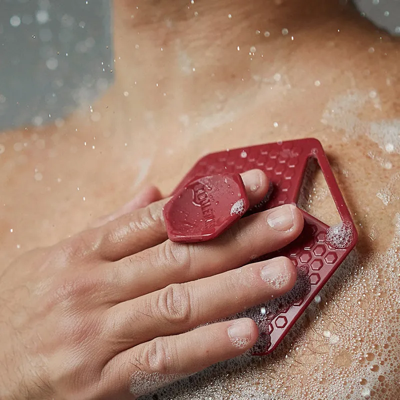 Tooletries - The Face & Body Scrubber Set, Burgundy
