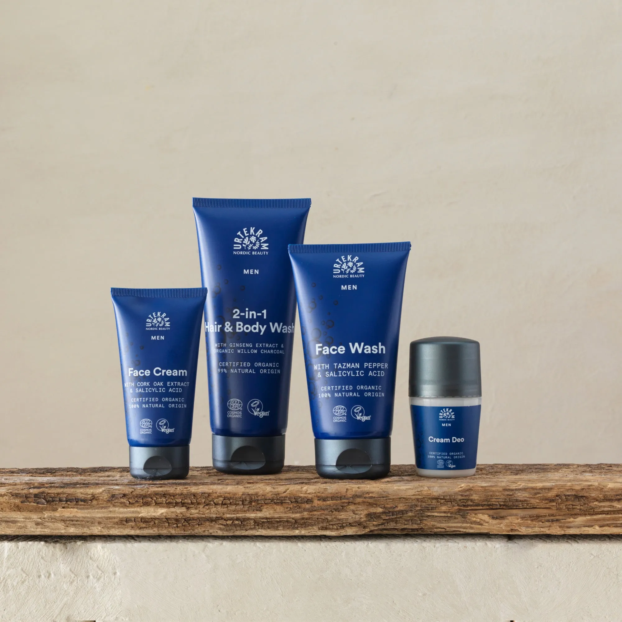 Urtekram Men's Face Cream with Salicylic Acid and Tazman Pepper 75ml