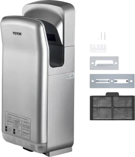 Vevor Jet Hand Dryer 1600W Vertical Wall Mount High-Speed Automatic New