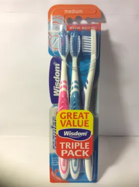 Wisdom Toothbrush Medium-3'sX6-20%code-731